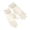 thumbnail image 1 of Fgnfyis Elegant Transparent Short Mesh Gloves for Women Bridal Wedding Evening Slim Fit Stylish Halloween Dance Party Beige, 1 of 3