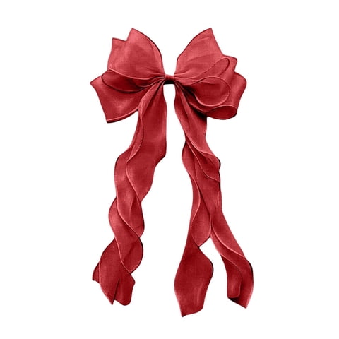 Fgnfyis Elegant Triple Layer Oversized Bow Flowing Ribbon Bridal Wedding Hair Headwear for Women _002