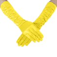 thumbnail image 1 of Fgnfyis Elegant Women Satin Pleated Gloves Formal Wedding Party Evening Dress Accessories Yellow One Size, 1 of 4