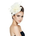 thumbnail image 1 of Fgnfyis Elegant Women's Floral Pillbox Hat for Tea Party Wedding and Events White One Size, 1 of 3
