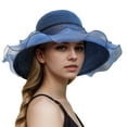 thumbnail image 1 of Fgnfyis Elegant Women's Summer Beret Sun Hat with Wide Brim for and Breathable Comfort Navy M, 1 of 4