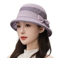 thumbnail image 1 of Fgnfyis Elegant Women's Wide Brim Sun Hat for Wedding Tea Party Summer Outdoor Occasions Light Purple M, 1 of 4