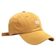 thumbnail image 1 of Fgnfyis Embroidered Unisex Baseball Cap Sun Adjustable Low Profile Dad Hat for Outdoor Sports Yellow One Size, 1 of 2
