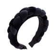 thumbnail image 1 of Fgnfyis Ethnic Braid Handmade Flannel Headbands for Women Headwear Hair Band Black, 1 of 4