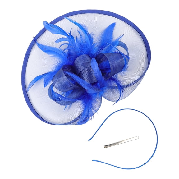 Fgnfyis European Bride Mesh Hair Accessories for Bridal Party Prom Season Elegant Headbands Blue 34CM