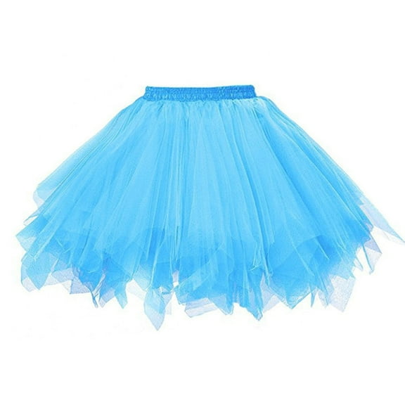 Fgnfyis Fall Skirt Women's Adult Pleated Dancing Short Skirt for Practice and Performance Sky Blue XXXL