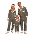thumbnail image 1 of Fgnfyis Family Christmas Pajamas Matching Sets Silk Satin Long Sleeve Button Down Soft 2 Piece Pajamas Set Loungewear Sleepwear, 1 of 6