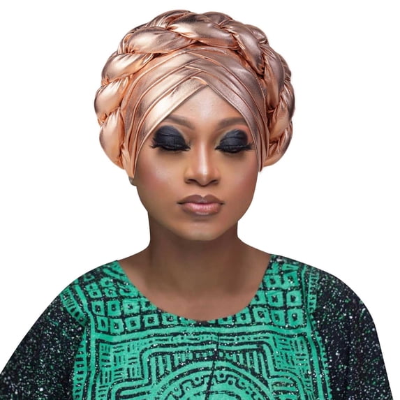 Fgnfyis Fashion Women Beading Braid Hat, Ruffle Cancer Wrap Sleep Cap with Satin - Hats for Women Khaki