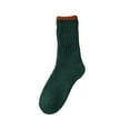 thumbnail image 1 of Fgnfyis Fashionable Autumn and Winter Women's Boot Socks Winter Solid Color Thick Warm Socks Comfortable Boat Socks Christmas Dark Green One Size, 1 of 3