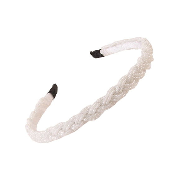 Fgnfyis Fashionable Non Stretchable Headbands for Women Non Daily Comfortable Hair Band Floral White_001