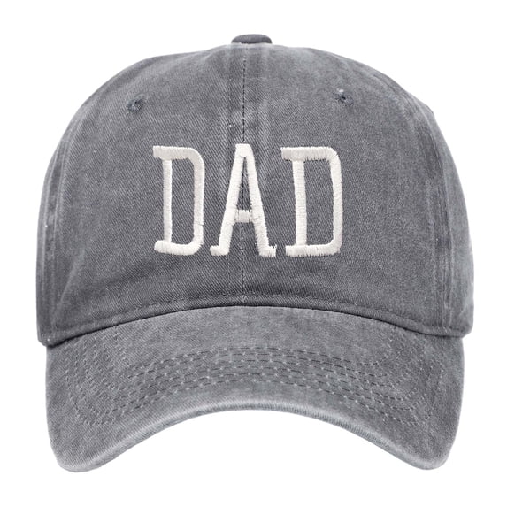 Fgnfyis Fathers Day DAD Embroidered Baseball Cap Custom Printed Design For Dad Grey One Size