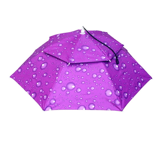 Fgnfyis Fishing Outdoor Multicolor Camping Hat Foldable Umbrella Double Rain Sun Cap Winter Hats for Kids Purple