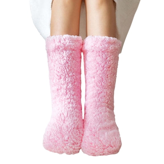 Fgnfyis Floor Socks Adult Sleep Socks Winter Snow Socks Home Month Socks Leg Cover Non- Bottom Socks for Women Pink
