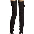 thumbnail image 1 of Fgnfyis Fuzzy Over Knee Cartoon Thigh High Socks for Women Winter Warm Home Socks Cozy and Soft Dark Gray, 1 of 4