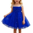 thumbnail image 1 of Fgnfyis Girls Carnival Dance Tutu Dress Party Gown Recital Outfit Shimmering Glitter Celebration Dress Blue 3-4 Years, 1 of 9