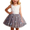 thumbnail image 1 of Fgnfyis Girls Carnival Floral Print Tutu Skirt for Toddlers and Children Party Dance and Celebration Wear Grey 5-6 Years, 1 of 7