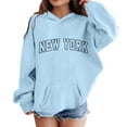 thumbnail image 1 of Fgnfyis Girls Cute Hoodies Long Sleeve Pullover Sweatshirt for Kids Casual Comfortable Hoodie for Daily Activities and Wear Sky Blue 4-5 Years, 1 of 4