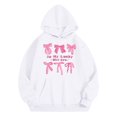 thumbnail image 1 of Fgnfyis Girls Fall Winter Heart Print Pullover Long Sleeve Hoodie with Pocket Hoodies for Girls Ages 2 To 14 Casual Wear White 5-6 Years, 1 of 4