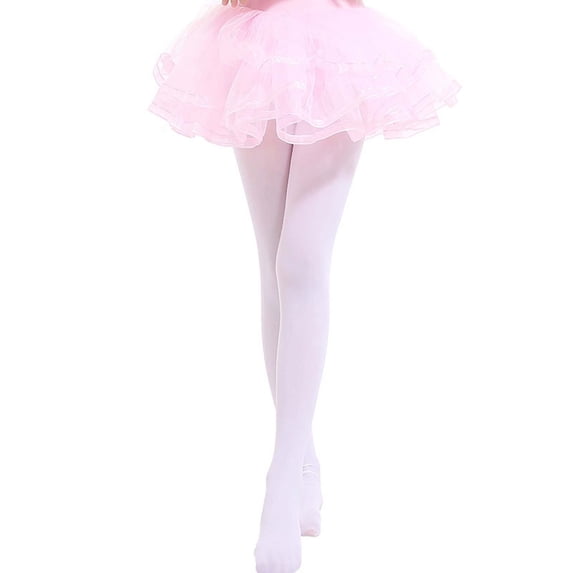 Fgnfyis Girls Leggings 40D Spring Summer Thin Non- White -Pilling Dance Tights Soft Breathable Stretchable Performance Kids Leggings White 5-8 Years