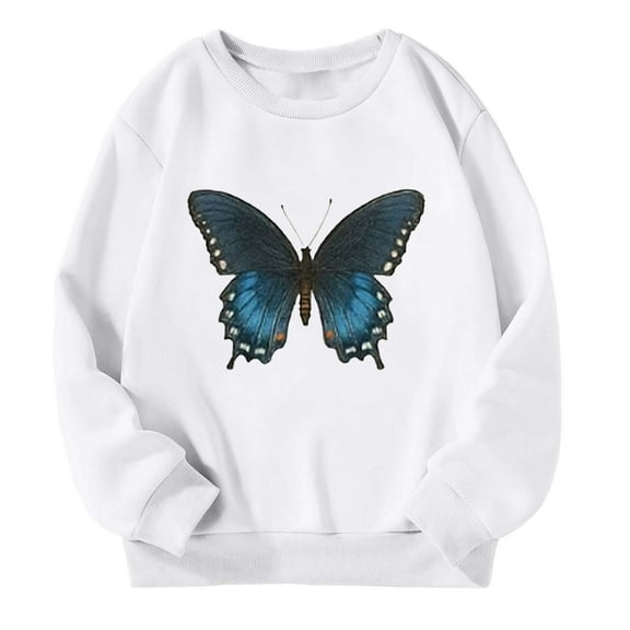 Fgnfyis Girls Long Sleeve Loose Fit Pullover Top Cute Hoodies Casual Comfortable Spring Autumn Outfits for Toddler and Kids White 3-4 Years