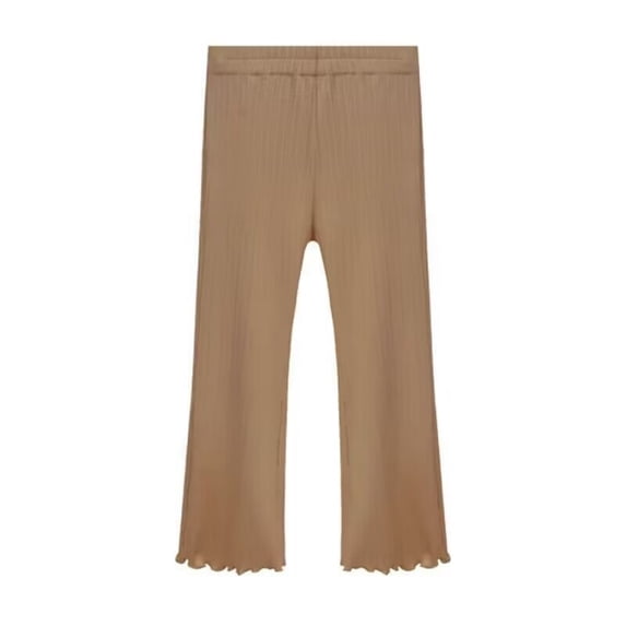 Fgnfyis Girls Pants Children Summer Thin Ice Silk Flared Pants Casual Versatile Western Style for Kids Trousers for Kids Brown 18-24 Months