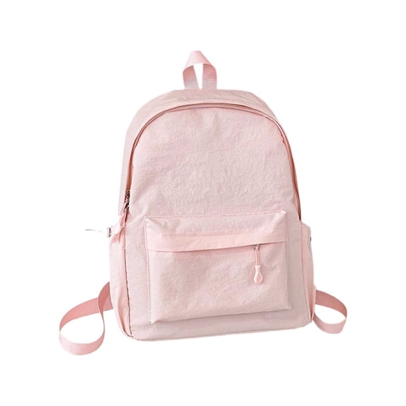 Fgnfyis Girls School Backpack Minimalist Style Large Capacity Casual Lightweight Fresh Junior Senior High Students Kids Backpack Pink