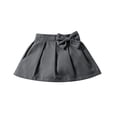 thumbnail image 1 of Fgnfyis Girls School Uniform Skirt Soft Pleated Solid Color A Line Elastic Waistband Toddler Bowknot Skirts for Girls Grey 6-9 Months, 1 of 5