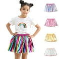 thumbnail image 1 of Fgnfyis Girls Skirts Glitter Birthday Party Tutu Performance Skirt Cute Flowy Fashion Hot Pink 3-4 Years, 1 of 6