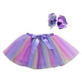 thumbnail image 1 of Fgnfyis Girls Skirts Sequin Mesh Tutu Dance Party Ballet Skirt Hairband Set Purple 9-11 Years, 1 of 3