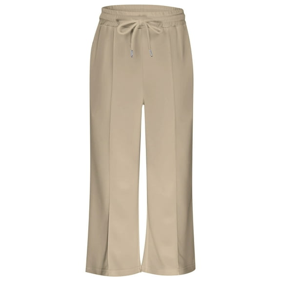 Fgnfyis Girls Solid Color Casual Sportswear Pants with Elastic Waistband for Everyday and Comfortable Movement Khaki 13-14 Years