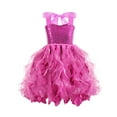 thumbnail image 1 of Fgnfyis Girls Summer Dresses Fashion Halloween Historical Spiral Sequin Sleeveless Tutu Performance Dresses for Girls Hot Pink 2-4 Years, 1 of 3