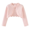 thumbnail image 1 of Fgnfyis Girls Tops Knit Cardigan Sweater Open Front Top for Toddler to Kids Soft Everyday Wear with Dresses Seasonal Outfit Girls Summer Tops Pink 2-3 Years, 1 of 7