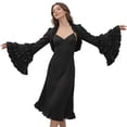 thumbnail image 1 of Fgnfyis Gothic Long Sleeve Top Womens Wraps Flounce Detachable Cape Elegant Dark Fashion Outfits Black, 1 of 7