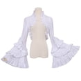 thumbnail image 1 of Fgnfyis Gothic Long Sleeve Top Womens Wraps Flounce Detachable Cape Elegant Dark Fashion Outfits White, 1 of 7