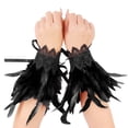thumbnail image 1 of Fgnfyis Gothic Style Lace Feather Arm Warmers for Accessories and Jewelry for Performances Festivals and Events Black One Size, 1 of 3