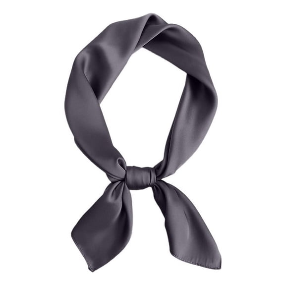 Fgnfyis Hair Scarf Solid Color Small Square Scarf 70x70cm Korean Versatile Spring Summer Bandana Hair Bandana Grey One Size