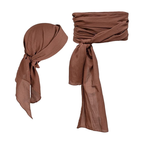 Fgnfyis Halloween Head Scarves for Women Bandana Belt Accessories Brown
