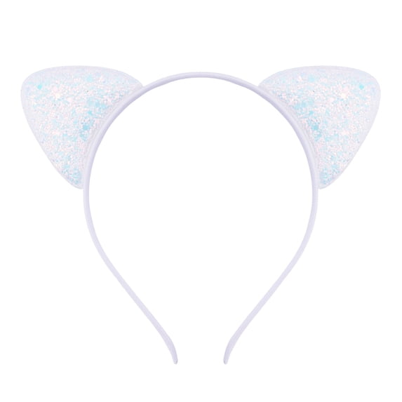 Fgnfyis Headbands for Women Non Carnival Cartoon Cat Ears Fascinator Headband Candy Color Thin Hairpin Hair Accessories for Women White One Size
