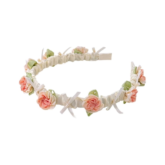 Fgnfyis Headbands for Women Oktoberfest Jasmine Camellia Pearl Fascinator Headband Elegant Hair Accessory Fascinator for Women Pink One Size