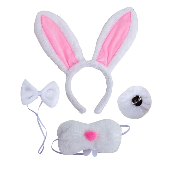 Fgnfyis Easter Bunny Ear Headband Cute Rabbit Hairband for Party Decorations Autumn Winter Accessories Soft And White