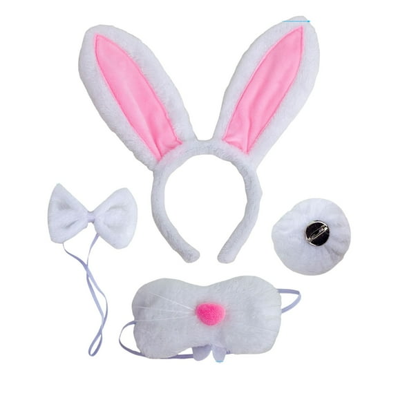 Fgnfyis Easter Bunny Ear Headband Cute Rabbit Hairband for Party Decorations Autumn Winter Accessories Soft And White