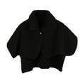 thumbnail image 1 of Fgnfyis Home Shoulder Neck Vest Warm Cape for Autumn Winter Indoor Outdoor Comfort Wear Black One Size, 1 of 3