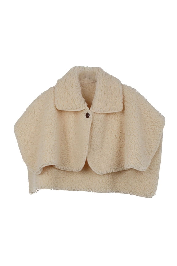 Home Shoulder Warm Vest Autumn Winter Indoor Outdoor Shoulder Cape for Comfort and Warmth Soft Beige