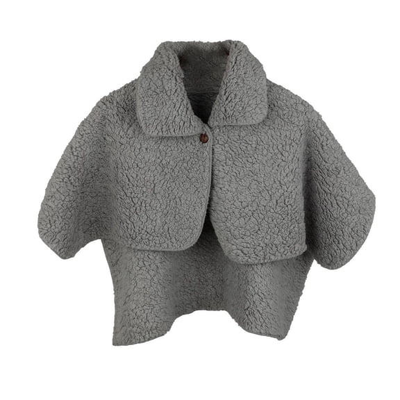 Fgnfyis Home Shoulder Warm Vest Autumn Winter Indoor Outdoor Shoulder Cape for Comfort and Warmth Soft Grey