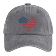 thumbnail image 1 of Fgnfyis Independence Day Hats for Kids Baseball Caps Everyday Casual Wear with Unique Print Design Ideal Summer Outdoor Grey, 1 of 2