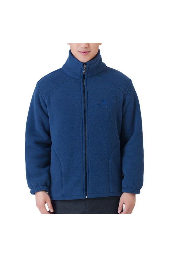 Jacket for Men Spring Autumn Casual Workwear Cardigan Lightweight Jacket Coat Hundreds of Mens Clothing Mens Jackets Blue XXL