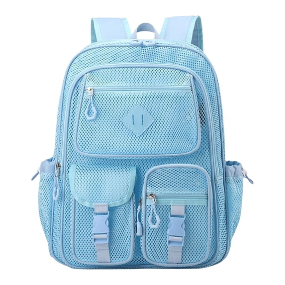 Fgnfyis Kids Backpack Breathable Mesh Gym Lightweight Comfortable College Rucksack with Padded Straps Adults School Backpack Blue