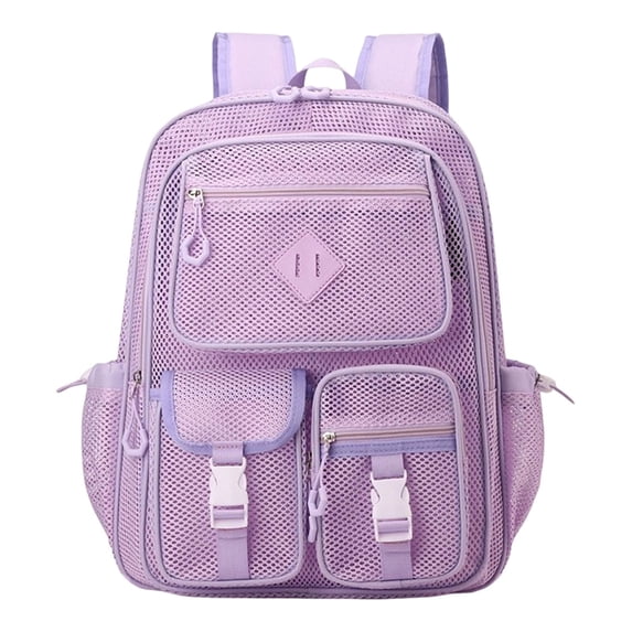 Fgnfyis Kids Backpack Breathable Mesh Gym Lightweight Comfortable College Rucksack with Padded Straps Adults School Backpack Purple