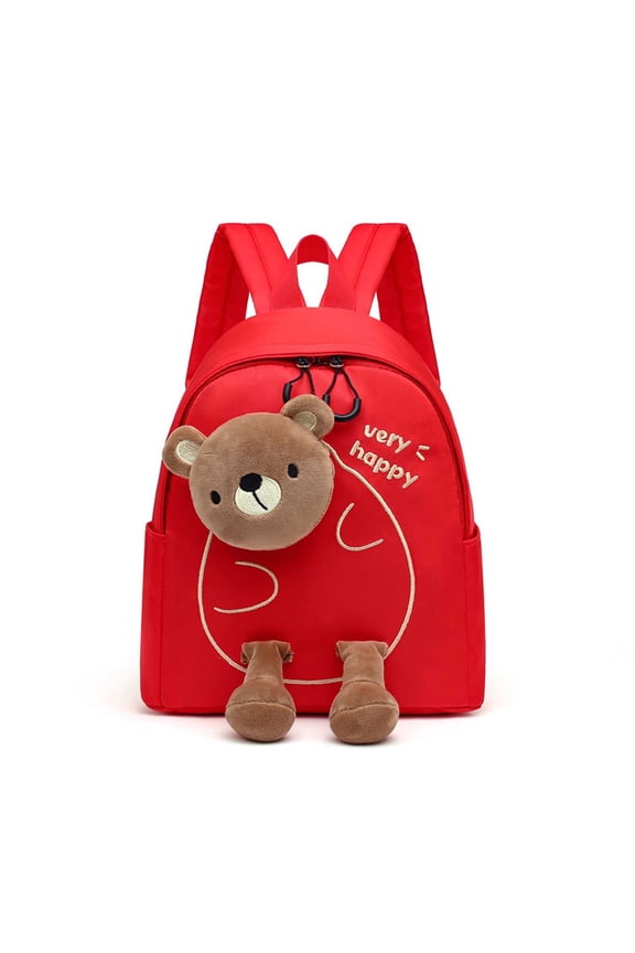 Kids Backpack Lightweight Cute Comfortable Design with Adjustable Straps for School Daily Use Preschool Backpack Red