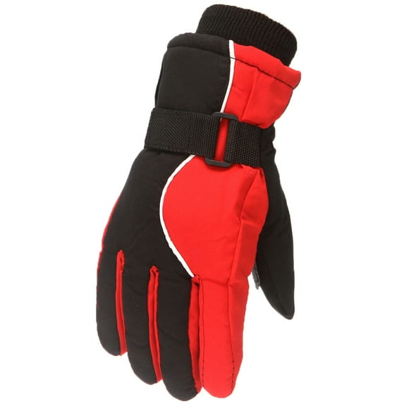 Fgnfyis Kids Boys Girls Snow Skating Snowboarding Windproof Warm Ski Gloves for Winter Outdoor Activities Ages 5 10 Red_002